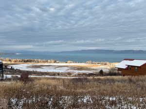 Water view with a mountain backdrop