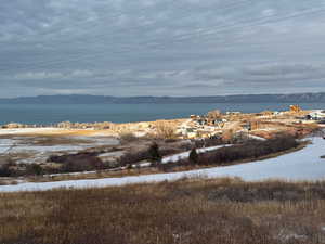 Water view featuring a mountain backdrop
