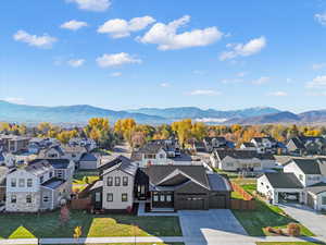 Mountain view featuring nearby suburban area