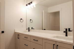 Bathroom with double vanity