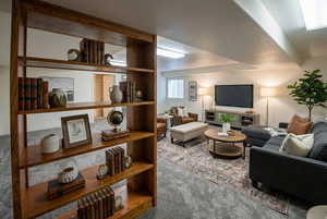 View of carpeted living room