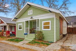 View of front of home with a porch