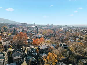 Aerial view of property's location with nearby urban area and nearby suburban area