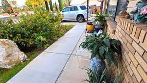 View of front walkway to main entrance