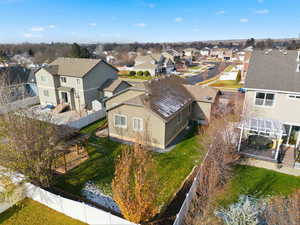 Aerial view of residential area