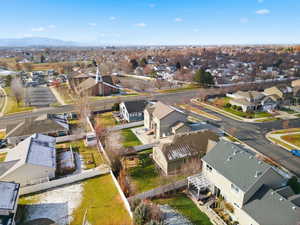 Aerial view of residential area