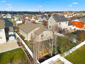 Aerial view of residential area