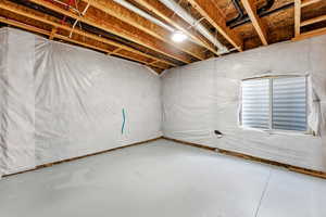 View of below grade area