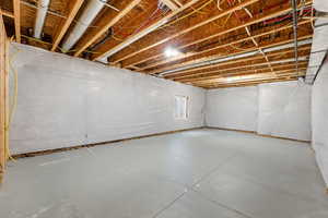 View of below grade area