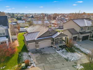 Aerial view of residential area