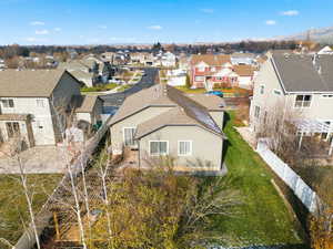 Aerial view of residential area