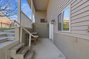 View of exterior entry