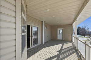 View of wooden terrace