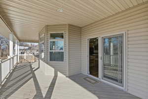 View of wooden terrace