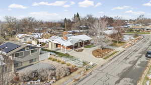 Aerial view of residential area