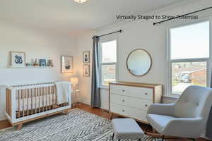 Upstairs office/bedroom virtually staged to show potential.