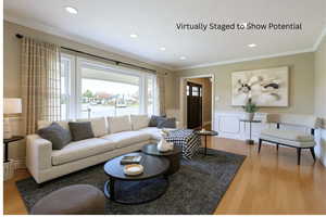 Front room virtually staged to show potential.