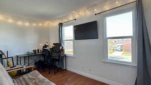 Upstairs office/bedroom with large closet.