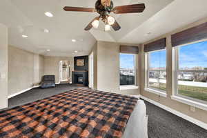 Unfurnished sunroom with arched walkways