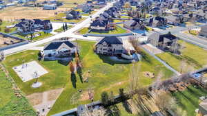 Aerial view of residential area