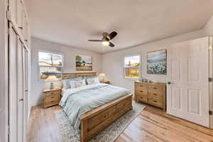 Primary bedroom. Virtually staged.