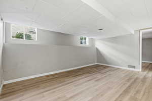 Mother-in-Law (MIL)  livingroom with light wood-style floors