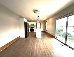 Dining area featuring refreshing, well lite area.