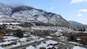 Mountain view featuring nearby suburban area