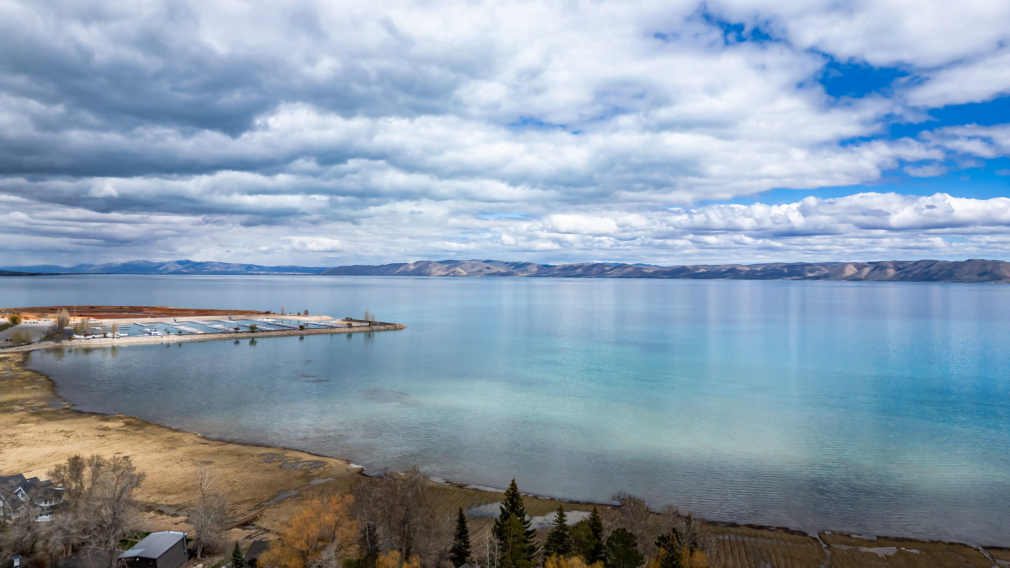 Water view with a mountain backdrop