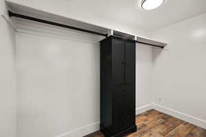 Spacious walk-in closet