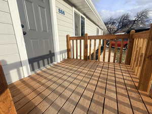 View of wooden terrace
