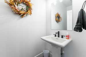 Bathroom featuring a sink