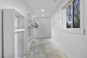 View of walk in closet