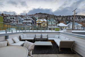 View of patio / terrace with a residential view and outdoor lounge area