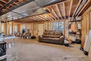 View of below grade area