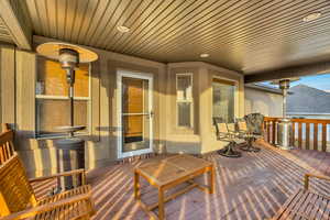 View of wooden terrace