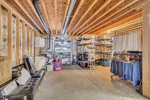 View of unfinished below grade area