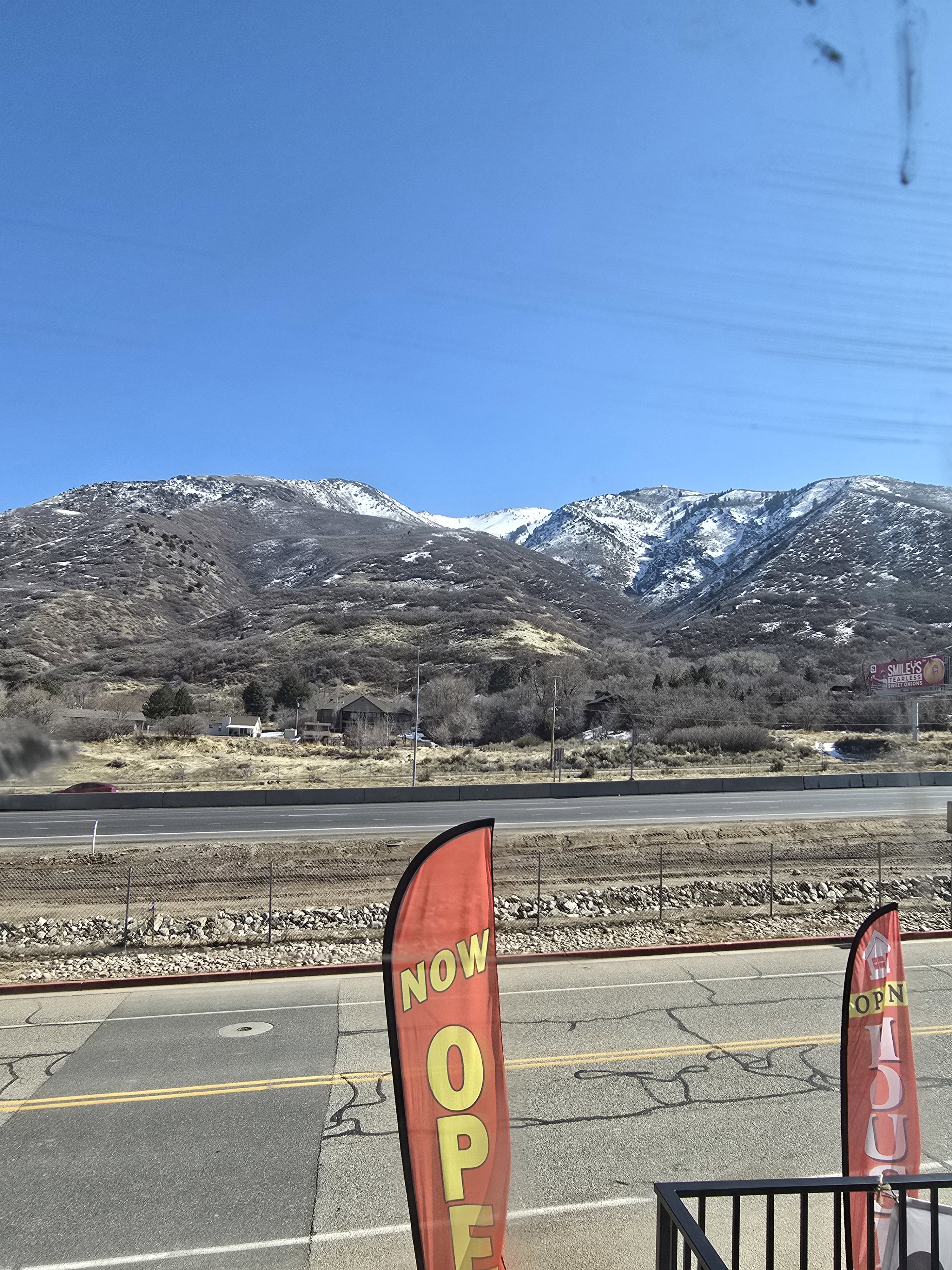 View of mountain background. East view.