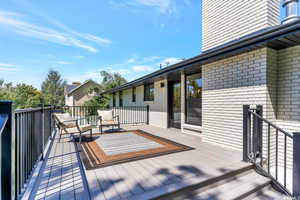 View of wooden terrace