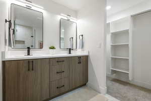 Bathroom with double vanity