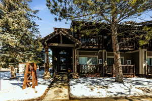 View of front facade with a balcony