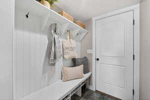 View of mudroom/entry way.
