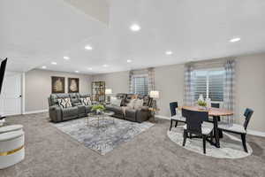 Downstairs living area.