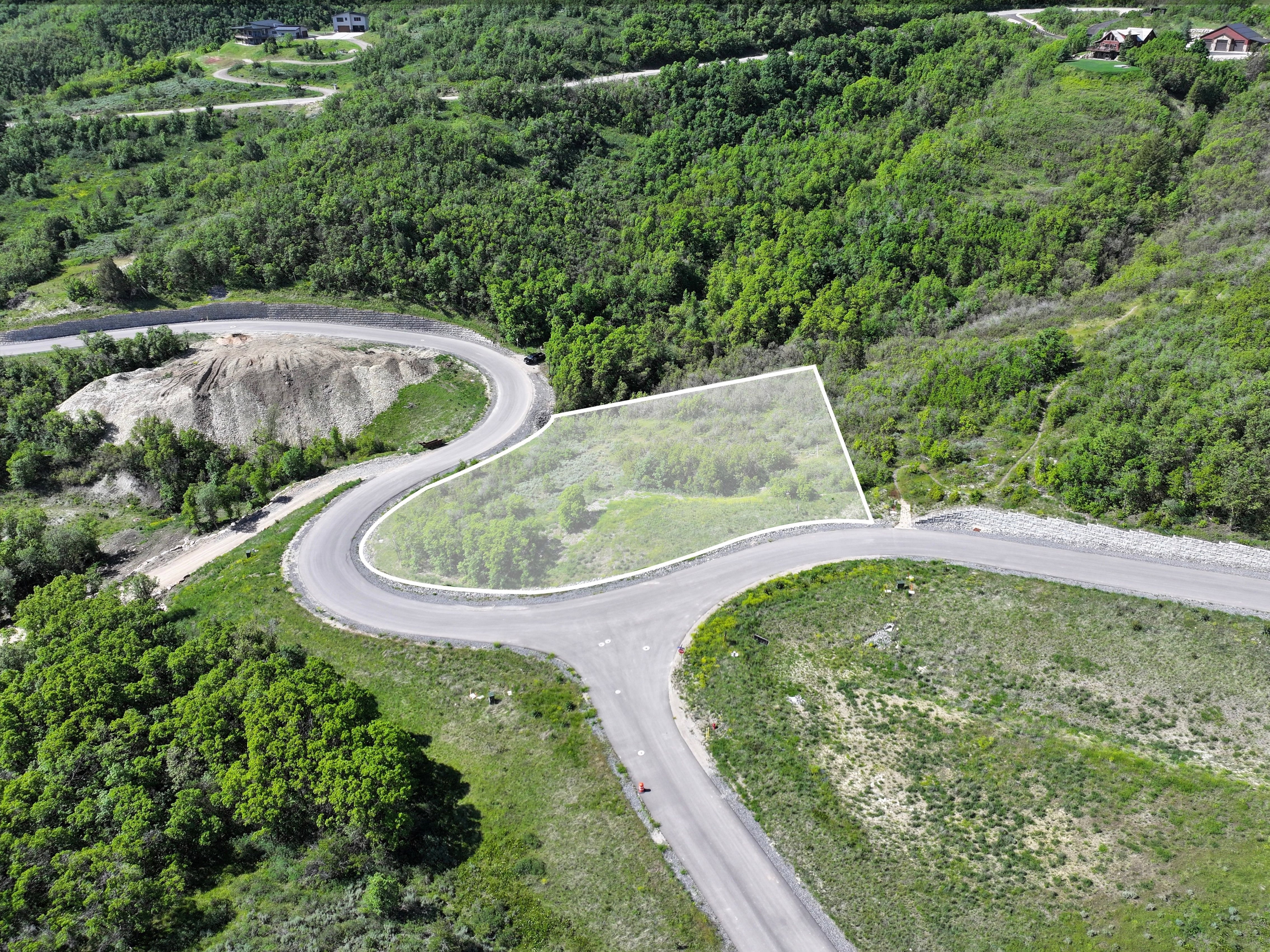 Expansive undeveloped land parcel with marked boundaries