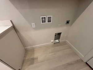 Laundry room with washer hookup and electric dryer hookup