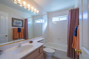 2nd Bathroom with vanity and shower / tub combo