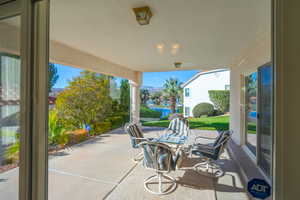 View of patio from Primary Bedroom
