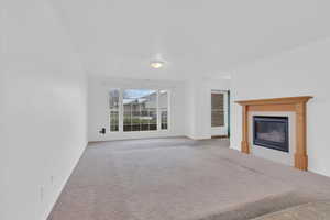 living room featuring a  fireplace