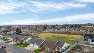 Aerial view of residential area