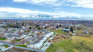 Aerial view of residential area